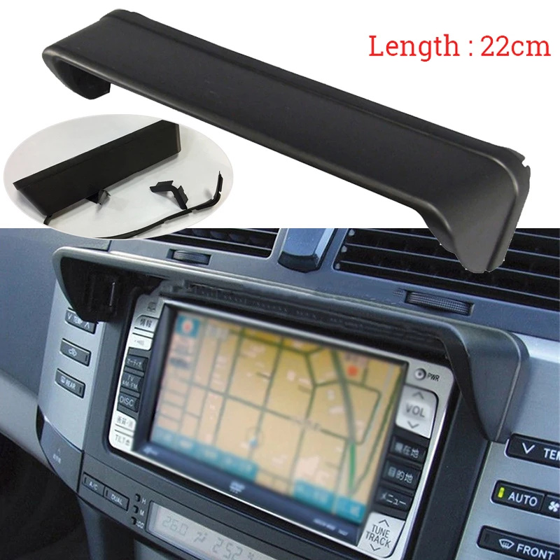 Universal Auto Instrument Dash Maske 22cm Anti-Glare Auto Dash Radio Sonnenschutz GPS Navigation Haube Kappe Abdeckung auto Clip Auto Teile Image