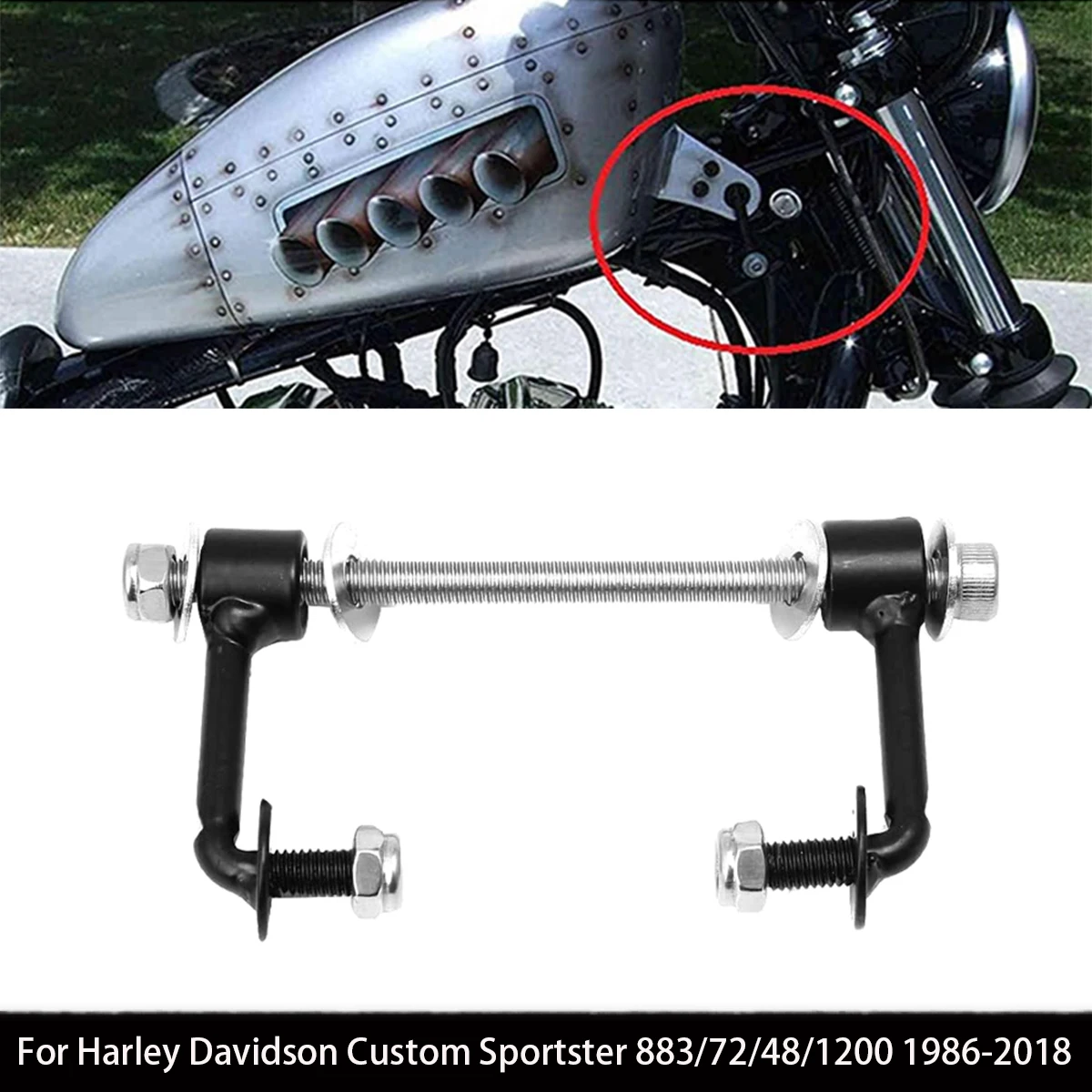 1 Set Motorrad Gas Tank Lift Riser Kit Für Harley Davidson Custom Sportster 883/72/48/1200 1986-2018 Motorrad Zubehör