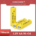 4PCS 1.2v NI-CD AA Batterie 700mAh Batteria ricaricabile nicd 1.2V Ni-Cd aa Per Auto telecomandata elettrica Giocattolo RC ues
