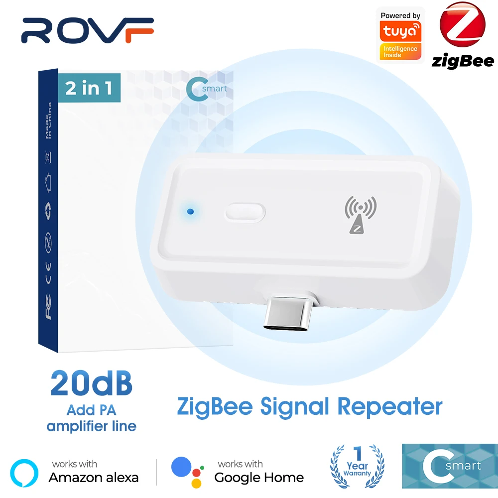 Der drahtlose Signalverstärker Smart Tuya Zigbee 3.0 vom Typ C kann mit der ZigBee Gateway Hub Smart Life APP verwendet werden Image