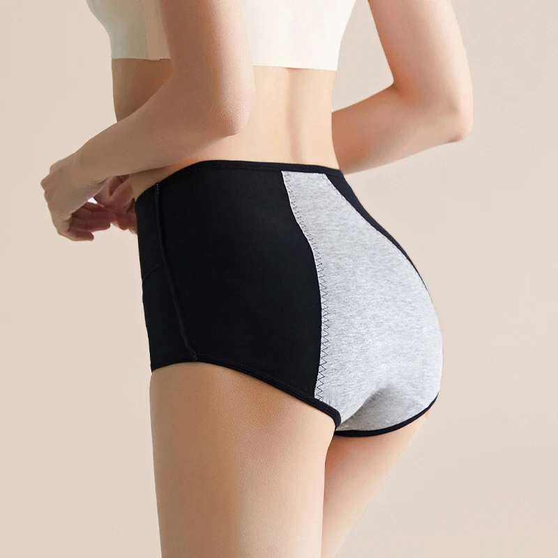 Hohe Taille Baumwolle frauen Höschen Auslaufsicher Menstruations Hosen Erweitern Zeitraum Unterwäsche Physiologischen Plus Größe M-4XL Weibliche Slips