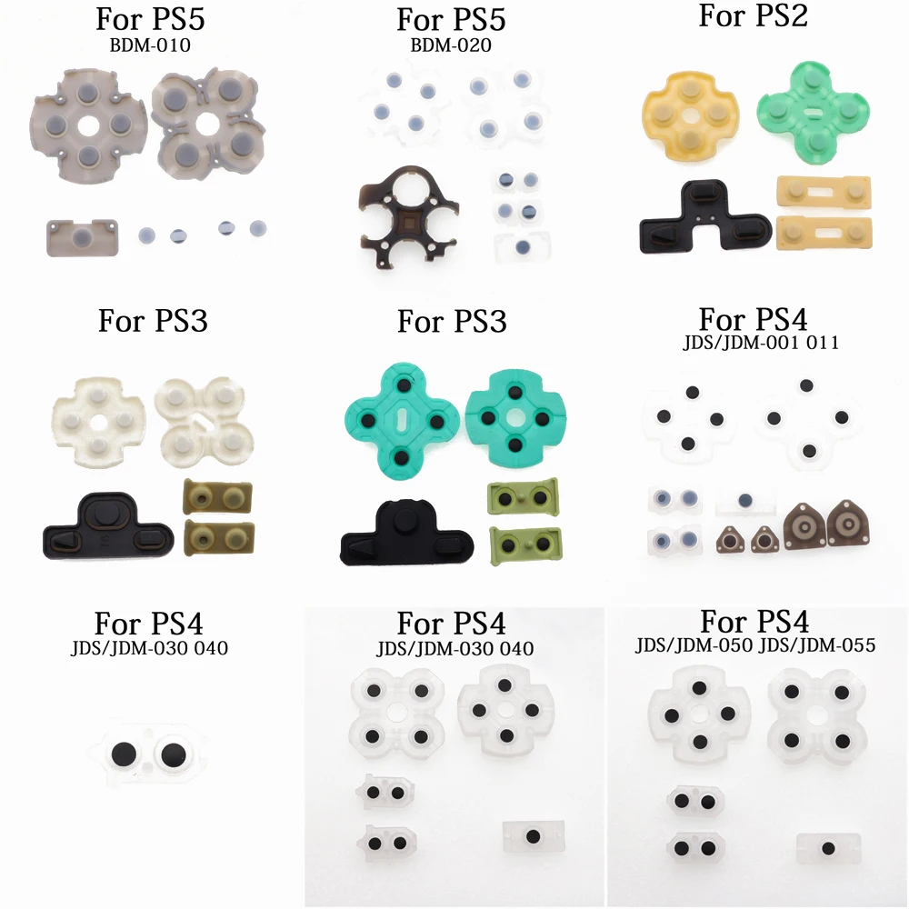 1Set Für PS4 JDM-001 011 30 Silikon Gummi Leitfähigen D-Pad Für PS2 PS3 PS4 PS5 BDM-010 BDM-020 PSP1000 Controller Reparatur Teile Image