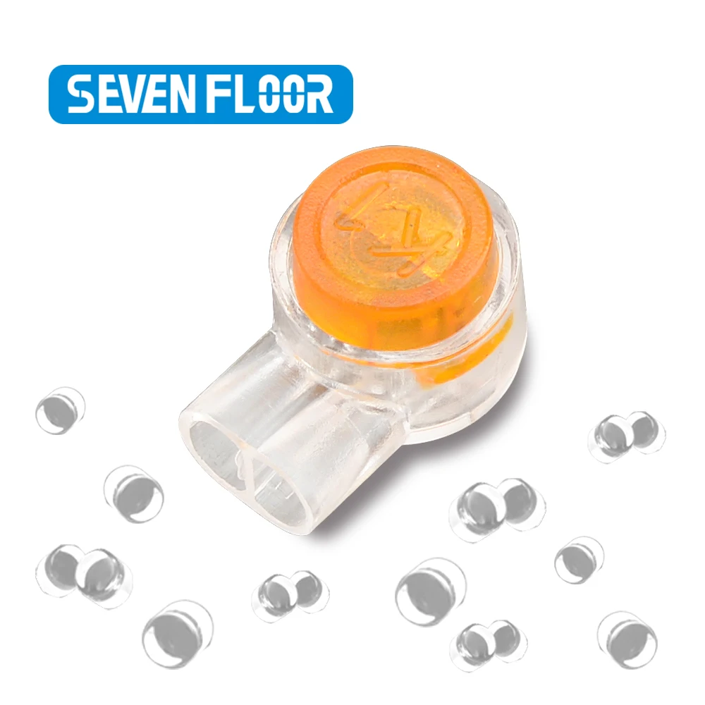 50/100/200PCS Wasserdichte Gel-gefüllt Orange Klar Taste Telefon Draht Anschlüsse UY Butt Splice Stecker K1 Netzwerk Kabel Begriff Image
