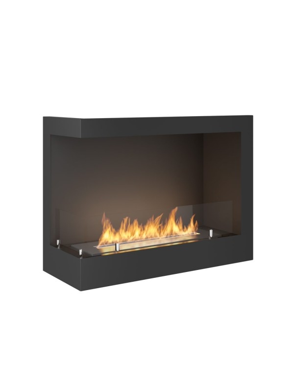 OutInFire CORN 600 – Eck-Biokamin, eingebauter Bioethanol-Kamin. Linke Öffnung – mit Glas Image