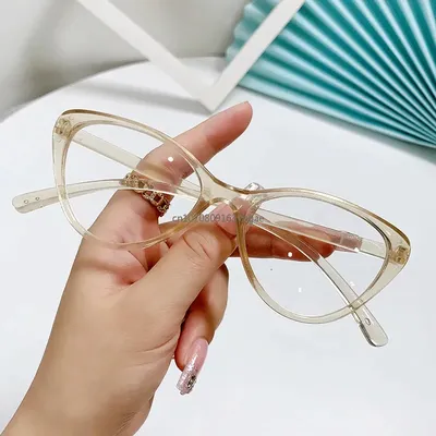 Women Cat Eye Reading Glasses Anti Blue Light Magnifying Computer Glasses Clear Lens Black Leopard