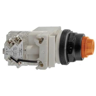 SCHNEIDER ELECTRIC 9001SKT38LYA31 Push to Test Pilot Light,Amber,LED