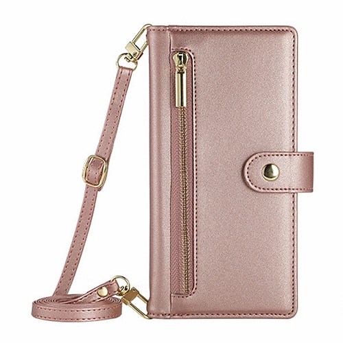 Handy Hülle Handyhüllen Für Samsung Galaxy S25 S24 S23 S23 FE S22 S21 Ultra Plus A55 5G A35 5G A25 A15 Rückseite Mit Ständer Magnetisch Reisverschluss Retro TPU PU-Leder Image