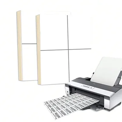 Multi-Purpose Printable White Matte Sticker Labels A4 20sheets for Laser/Inkjet Printers Self