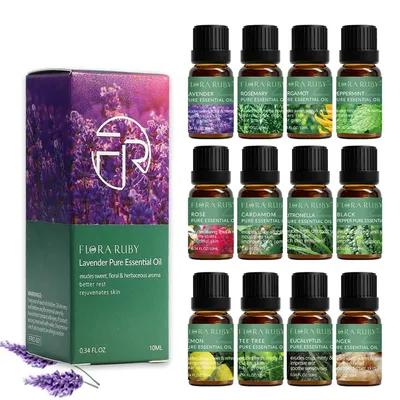 Essential Oils for Diffusers Lavender Eucalyptus Tea Tree Peppermint Rosemary Mint Bergamot Lemon