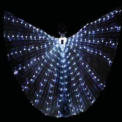 LED Wings Glow Angel Light Up Wings Belly Dance Costumes Wings LED Butterfly Wings for Adults Kids Glowing Light Up Costume Performance Clothing for Carnival