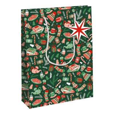 Clairefontaine 6er-Pack Geschenktasche L »Weihnachtliche Motive«, 26.5x33x14 cm Image