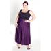 Plus Size Women's Knit Pleat Skirt by Avenue in Purple Velvet (Size 28)