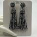 J. Crew Jewelry | J. Crew Beaded Tassel Earrings Silver Mirror, Gold Plated Hypoallergenic Nwt | Color: Gray/Silver | Size: Os