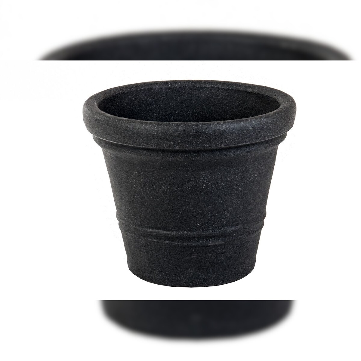 Jelenia Plast Blumenkübel anthrazit 45x35 runder Pflanzkübel robustem Kunststoff anthrazit ohne Ornament Image