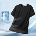 Homme T-shirt Manche Courte Col Ras du Cou Tee-shirt T-shirt musclé Chemise à manches courtes Extérieur Séchage rapide Faire des exercices Doux Anti-transpiration Nylon Noir Blanche Bleu Gym Escalade