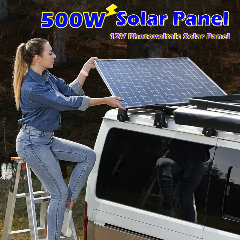 1000W 12V pannello solare fotovoltaico Power Bank Kit caricabatteria veloce 20 W/H 100A Controller piastra solare per casa campeggio RV Car
