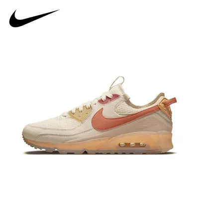 Original Nike Air Max 90 "Fuel Orange" Retro-style Low Air Cushion Running Shoes For Men&Women