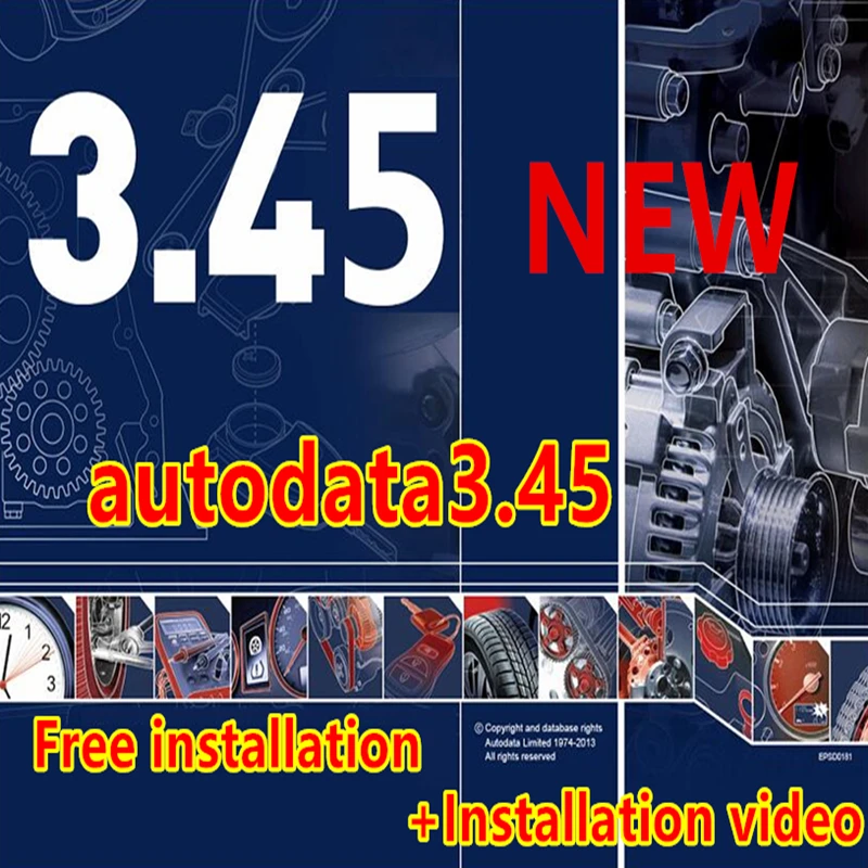 Neueste Autoreparatursoftware Autodata 3.45 Software Autodata 3.45 Software-Update 2014 Autoreparaturtool Daten kostenlose Hilfe installieren Image