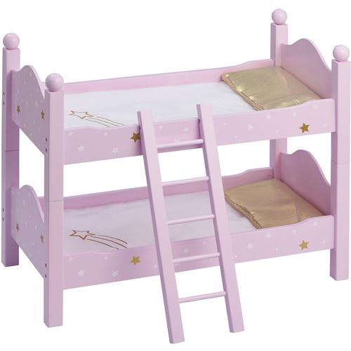 Etagenbett Puppenbett aus Holz Puppenzubehör Puppen-Möbel Olivias World TD-0095AP