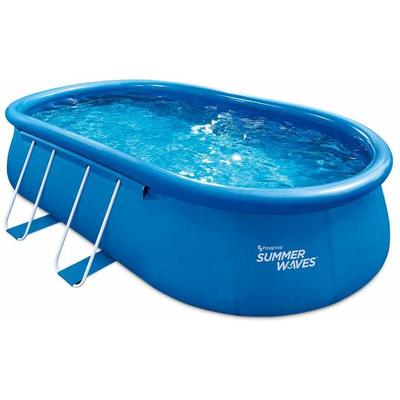 Quick Up Pool aufblasbarer Pool oval inkl. Zubehör Blau 549x305x107 cm - Summer Waves Image