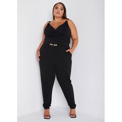 Plus Size Embellished Tapered Jumpsuit