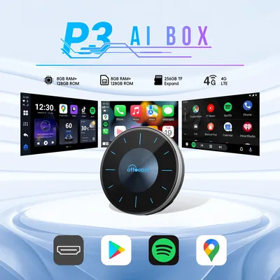 OttoAIBOX P3 CarPlay AI Box Wireless Android Auto mini HDMI TV Box Car Accessories for Toyota Kia