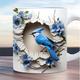 tazza di caffè con uccelli tazze da caffè con illusione 3D, tazza regalo con animali tazza da viaggio divertente tazza da bere arredamento da scrivania, tazza da tè in ceramica da 11,2 once, regali di