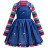 Chucky Bambola spaventosa Vestiti Costume Per bambini Da ragazza Costume spaventoso Feste Carnevale Costume di Carnevale facile