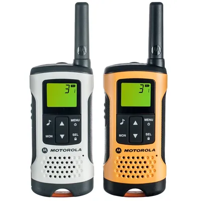 A pair of Motorola TLKR-T50 walkie talkie LCD screens, 8 channels, ideal radio T50 for outdoor