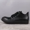 Beliebte Herren Turnschuhe Lederschuhe für Frauen alle schwarzen festen Herren Freizeit schuhe Jumbo Schnürsenkel Damen Turnschuhe