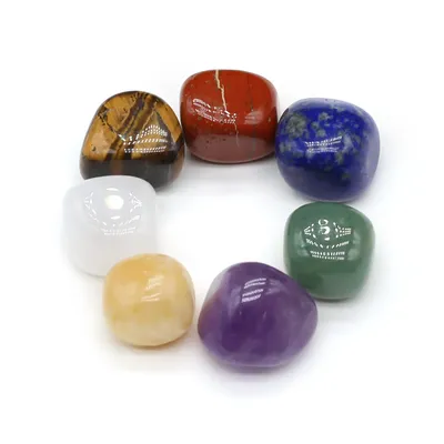7pcs/set Reiki Natural Stone Tumbled Stones Irregular Polishing Rock Quartz Yoga Energy Bead For Chakra Healing Decoration