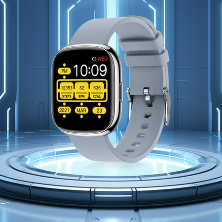 Hwkond Android Smart Watch for Men 13.3-inch High-definition Screen With Multiple Sports Mode Reminder Functions Music Control IPX8 Waterproofs Smartwatch(Gray)