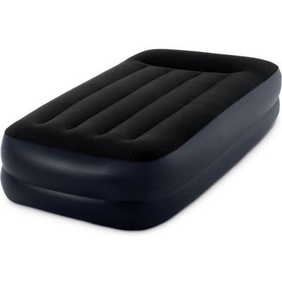 Intex - 64122ND Pillow Twin 1-Personen-Luftbett 99x191x42 cm + eingebaute Pumpe schwarz Image