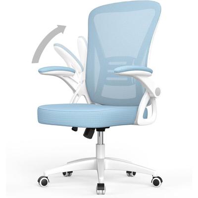Bigzzia - Bürostuhl Ergonomisch - Bizzia Schreibtischstuhl mit Hochklappbaren Armlehnen - Drehstuhl Image