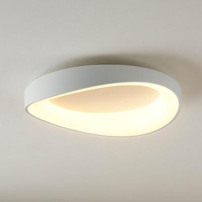 Kosilum - Schlichte weiße runde Deckenlampe dimmbare LEDs 50 cm - Belina Image