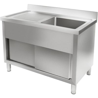 Royal Catering - Doppel Spülschrank Küchenschrank Unterschrank Spüle Küche Schiebetüren Spültisch Image