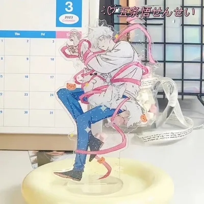 New Anime Jujutsu Kaisen Gojo Satoru Model Toy Acrylic Stand Desk Decor Standing Plates Collection Gifts