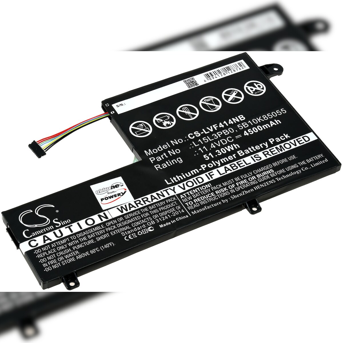 Powery Akku für Laptop Lenovo IdeaPad 330S-15IKB