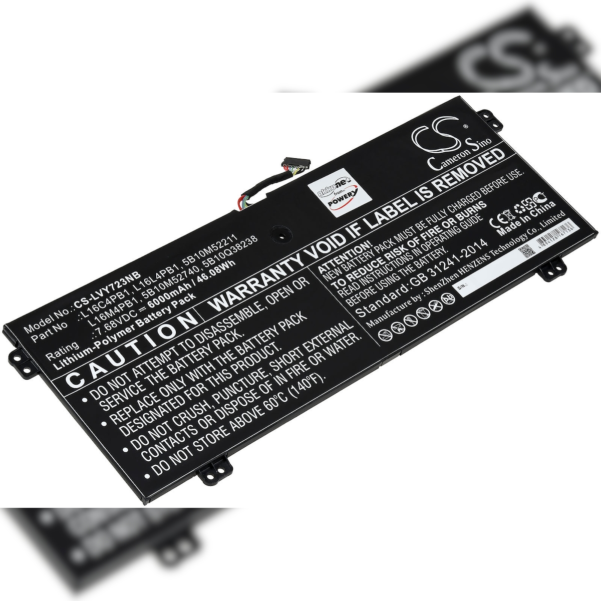 Powery Akku für Laptop Lenovo Yoga 720-13IKB