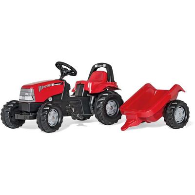 Case 1170 cvx Trettraktor mit Anhünger, Heckkupplung, ü¢€°Ã¢Ã' berrollbügel - Rolly Toys Image
