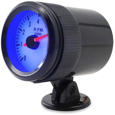 Drehzahlmesser mit schwarzer Halterung für Auto, 2 Zoll, 52 mm, 0–8000 U/min, blaues LED-Licht –