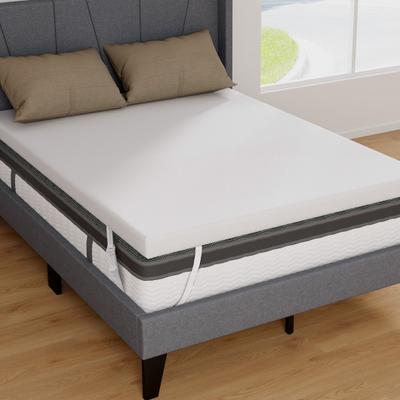 Costway 3 Inch Gel-Infused Memory Foam Mattress Topper with Removable Cover-Full Size