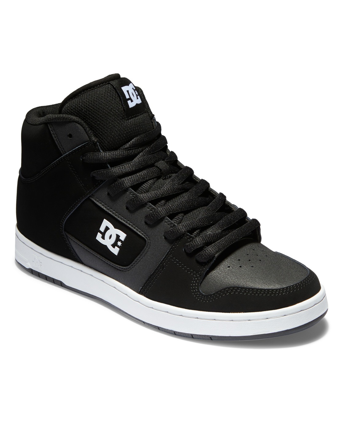 Sneaker DC SHOES "Manteca 4 Hi", Gr. 14(48,5), schwarz-weiß (schwarz, weiß), 51.34% Leder, 48.66% Synthetikmaterial, Schuhe