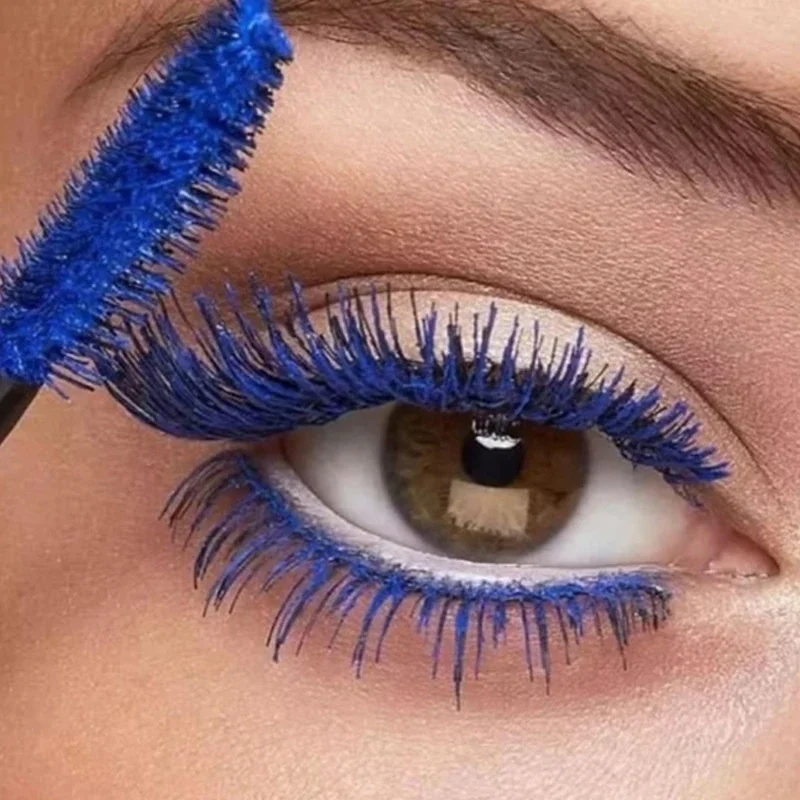 Wasserdichte blaue Wimperntusche, schnell trocknende Wimpern, Locken, Verlängerung, Make-up, Wimpern, bunt, rot, lila, schwarz, weiß, Wimperntusche, Kosmetik Image