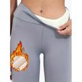 Per donna Taglie UE / USA Collant Elegante Athleisure Lunghezza intera A vita alta Tinta unita Lavorato a maglia Di base comodo Caldo Morbido Media elasticità Sportivo Casual / quotidiano Grigio