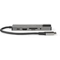 Usb multi port adapter usb 32 gen 1 usb c male hdmi output rj45 female sd 2x usb c 35 mm female 3x