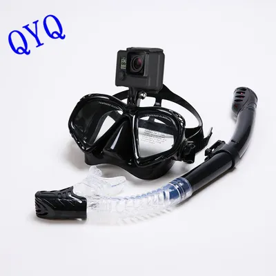 Fashion snorkeling mask snorkel set diving mask swimming goggles snorkel is suitable for GoPro