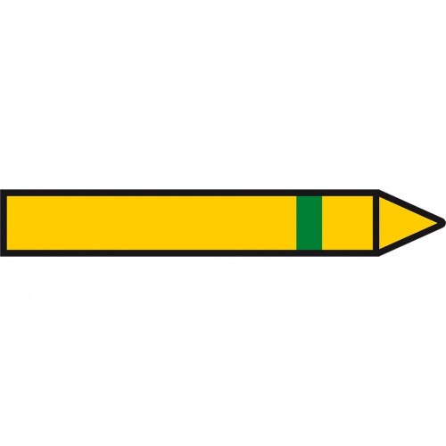 König Werbeanlagen Dreifke® Aufkleber I Rohrleitungspfeil Kältemittel, nicht brennbar, 1 Stufe grün, 26x174mm, 30/Heft Image