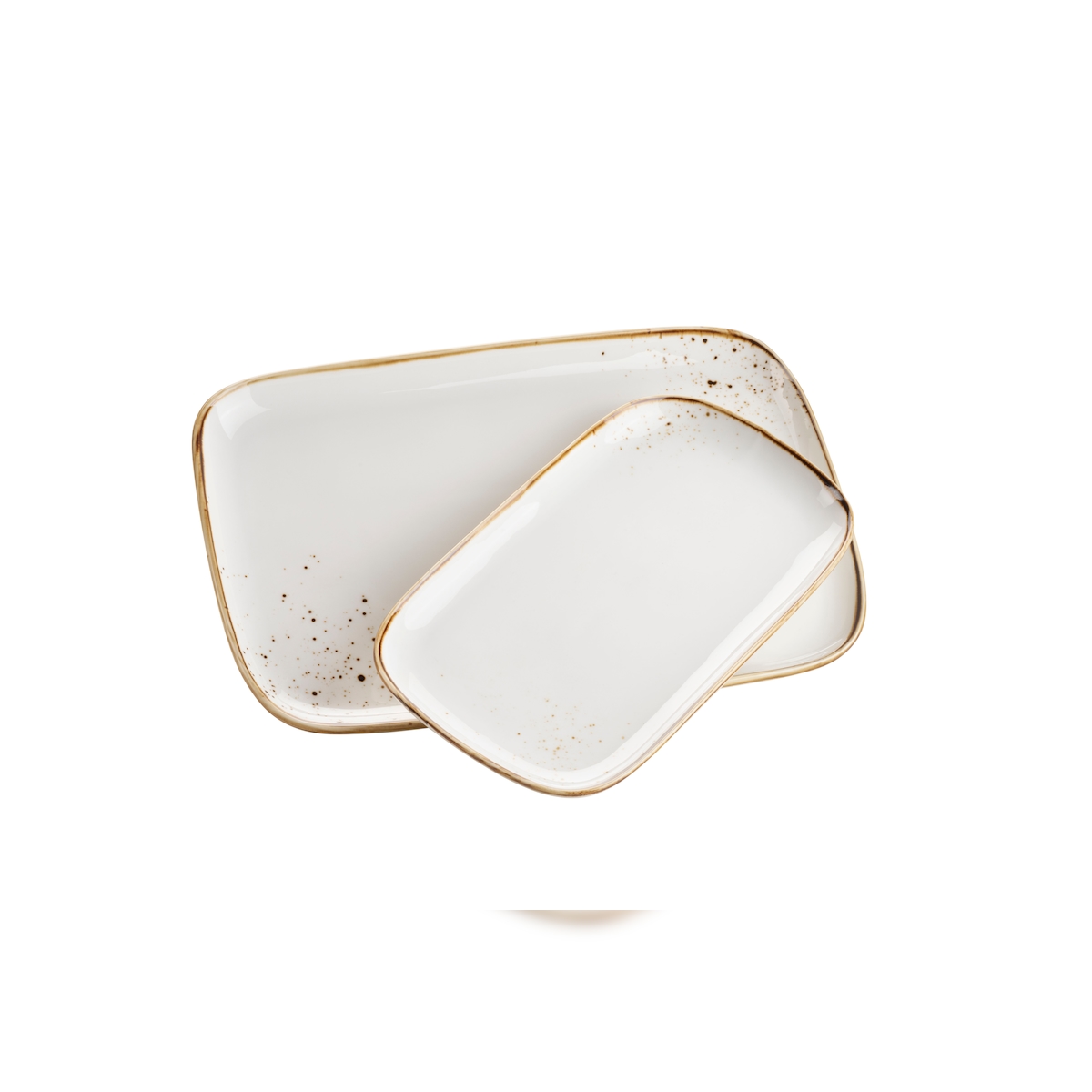 MÄSER Plattenset, 2-tlg. braun, postsicher Set, PINTAR Brauner Rand, 935203 Image