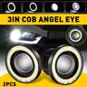 Ej.life - Phare Antibrouillard Angel Eye de Voiture, 3in led Angel Eyes de Voiture Antibrouillard